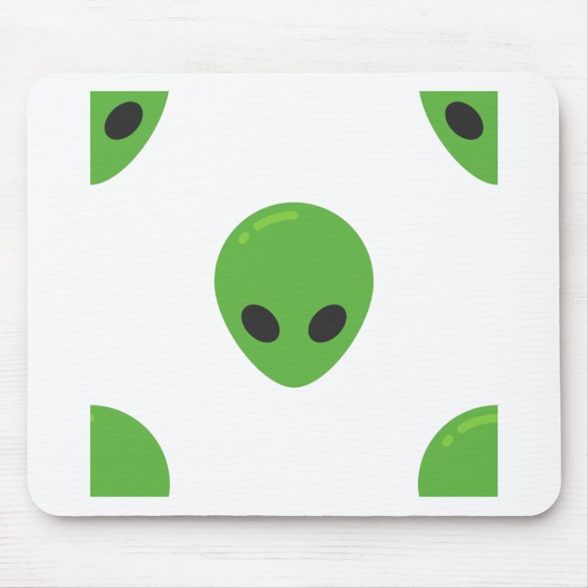Emoji-Außerirdischen Mousepad (Vorne)