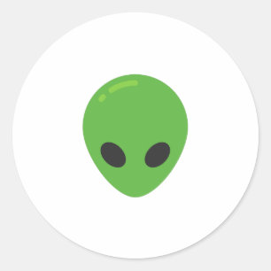Emoji-Außerirdischen Runder Aufkleber