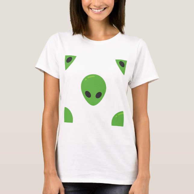 Emoji-Außerirdischen T-Shirt (Vorderseite)