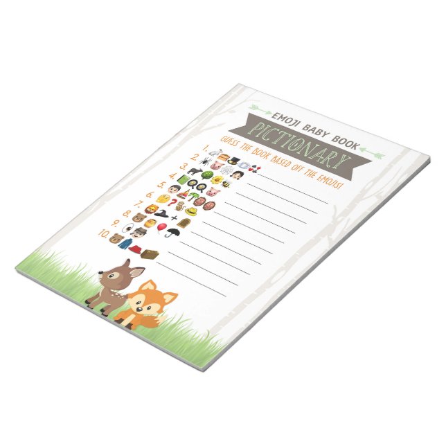 Emoji Baby Book Woodland Baby Shooting Game Pack Notizblock (angewinkelt)
