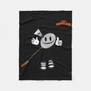 Emoji Badminton Sport Daumen hoch Fleecedecke