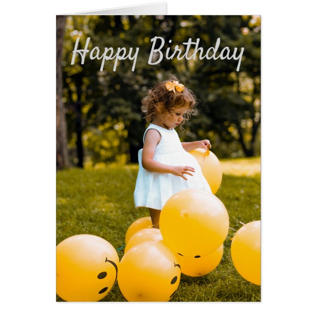 Emoji Balloons, gelber Sonnenschein zum Geburtstag (Vorne)