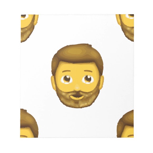 Emoji bärtiger Mann Notizblock (Vorderseite)