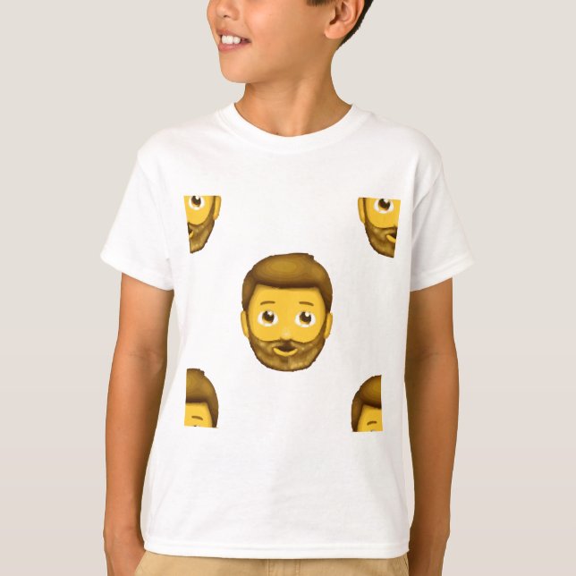 Emoji bärtiger Mann T-Shirt (Vorderseite)