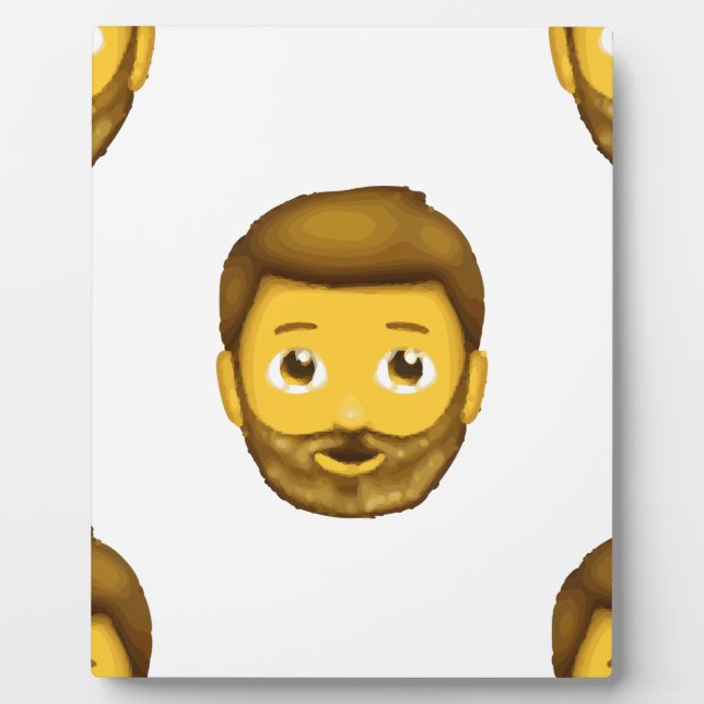 Emoji-Bartmann Fotoplatte (Vorderseite)