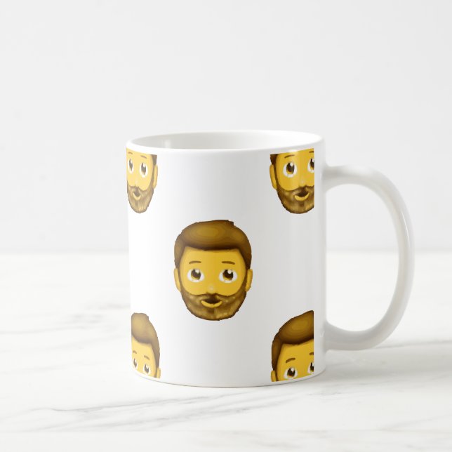 Emoji-Bartmann Kaffeetasse (Rechts)