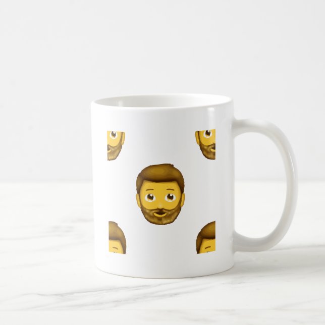 Emoji-Bartmann Kaffeetasse (Rechts)