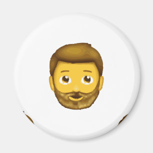 emoji bearded man magnet