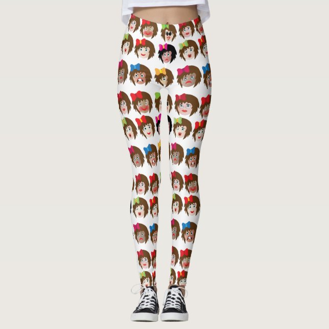 Emoji bei Weibchen Leggings (Vorderseite)