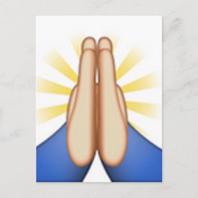 Emoji beten postkarte (Vorderseite)
