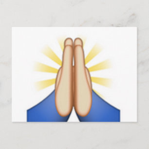 Emoji beten postkarte