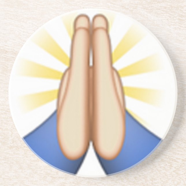 Emoji beten sandstein untersetzer (Vorne)