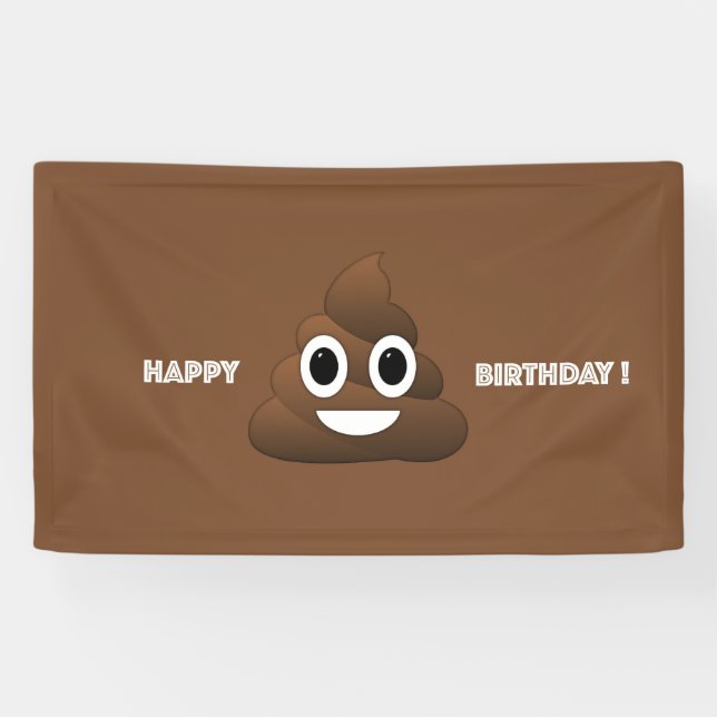Emoji Birthday Banner gekackt (Horizontal)
