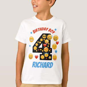 Emoji Birthday Boy Viertes Lächeln Gesicht T-Shirt