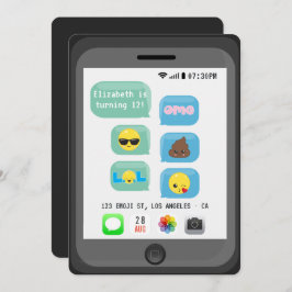 Emoji Birthday Party Einladung