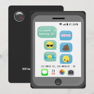 Emoji Birthday Party Einladung