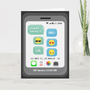 Emoji Birthday Party Einladung