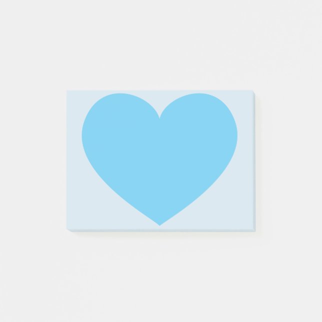 Emoji blaues Herz-Post-It Post-it Klebezettel (Vorderseite)