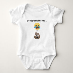Emoji Bodysuit: Meine Mutter macht mich ... Lachen Baby Strampler