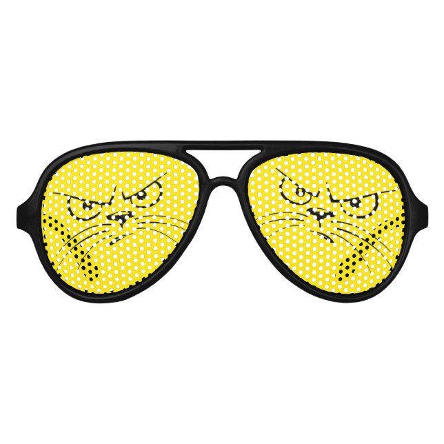 EMOJI CAT. ANGRY EMOJI PARTYBRILLE (Vorderseite)