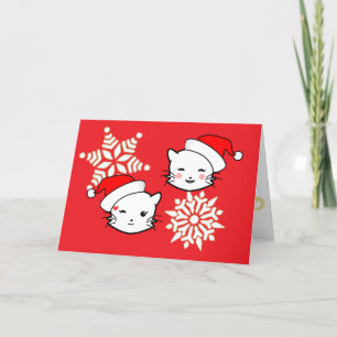 Emoji Cats Weihnachtskarte Dankeskarte