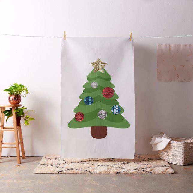 Emoji-Christmasbaum-Stoff Stoff (Beispiel)