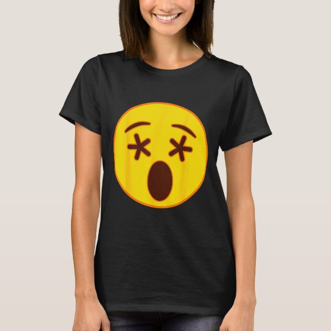 Emoji Crossed Out Eyes Yellow Smile Face  T-Shirt (Vorderseite)