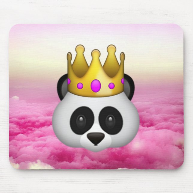 Emoji Crowned Panda Mousepad (Vorne)