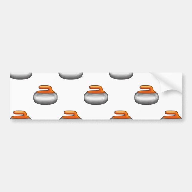 Emoji Curling Stone Autoaufkleber (Vorne)