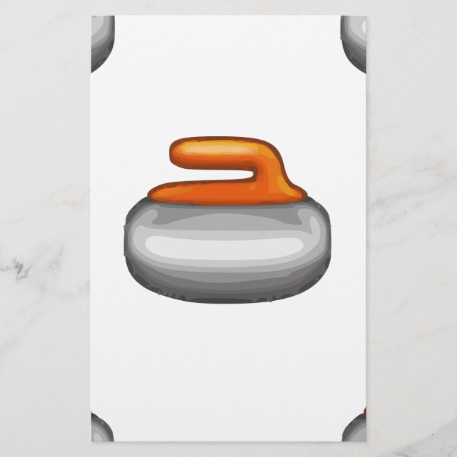 Emoji Curling Stone Briefpapier (Vorderseite)