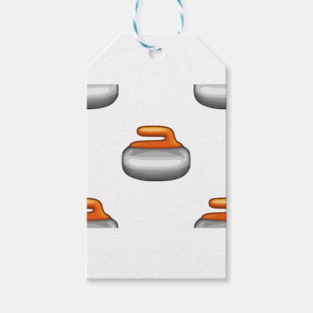 Emoji Curling Stone Geschenkanhänger (Vorderseite)