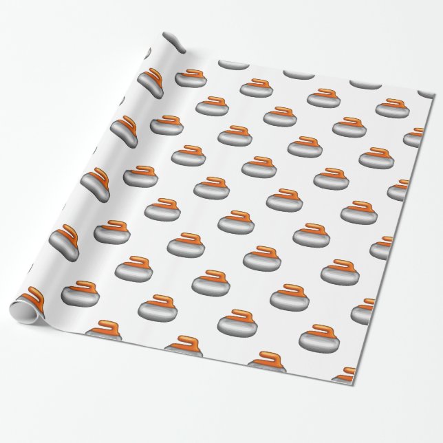 Emoji Curling Stone Geschenkpapier (Ungerollt)