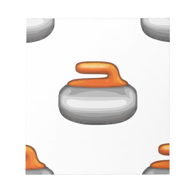 Emoji Curling Stone Notizblock (Vorderseite)
