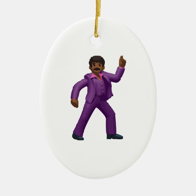 Emoji Dancing Man Keramik Ornament (Vorne)