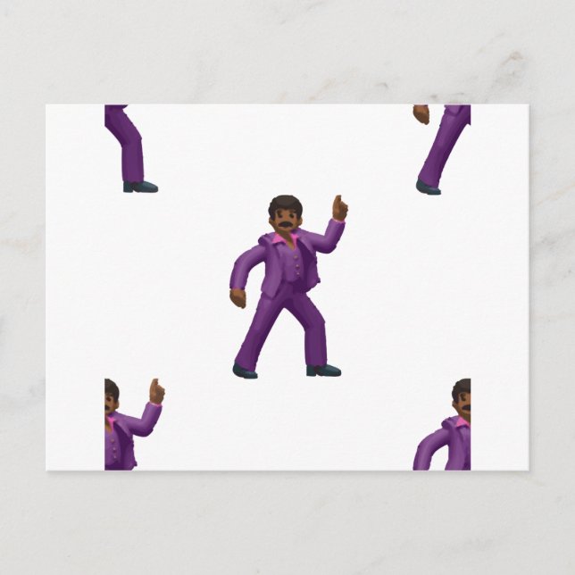 Emoji Dancing Man Postkarte (Vorderseite)