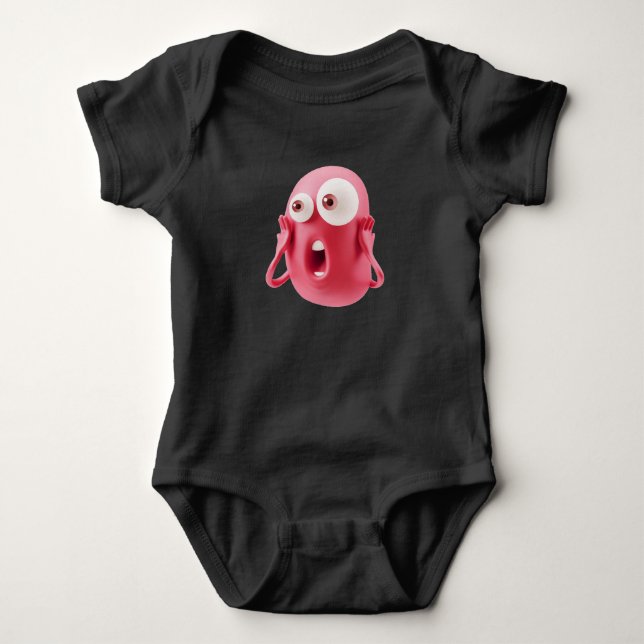 Emoji Design Baby Bodysuit Strampler (Vorderseite)