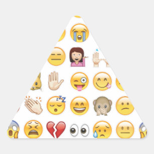 Emoji Dreieckiger Aufkleber