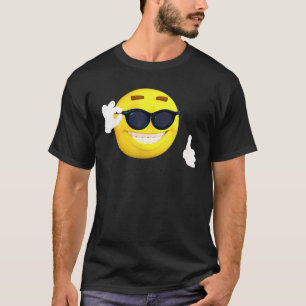 Emoji Emoticon Face Emotion Icon in Sonnenbrille T-Shirt