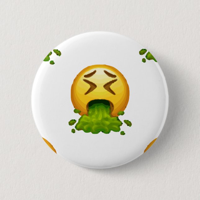 Emoji-Erbrechen Button (Vorderseite)