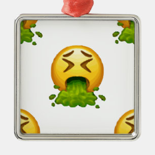 Emoji Erbrechen Ornament Aus Metall