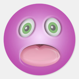 Emoji Face Runder Aufkleber