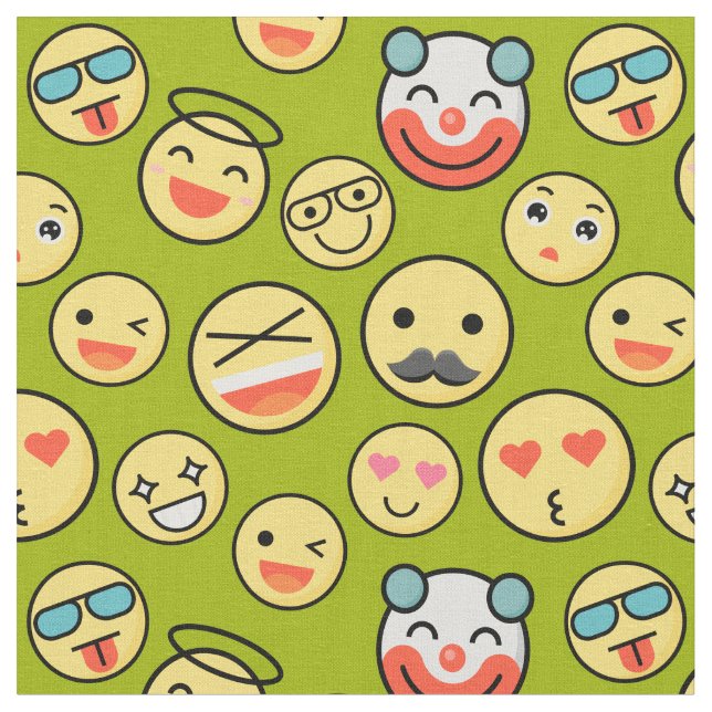 Emoji Faces Stoff (Nahaufnahme)
