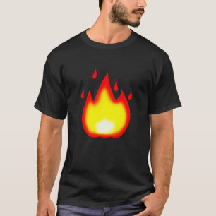 Emoji-Feuerbrand-Hot-T-Shirt T-Shirt