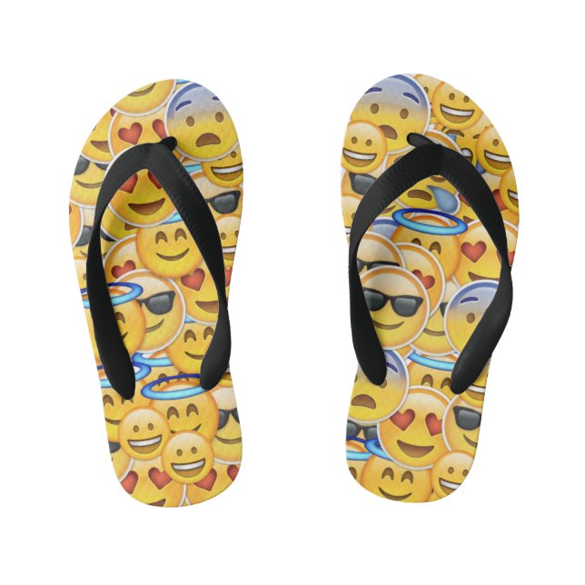 Emoji Flip Flops Kinder (Fußbett)