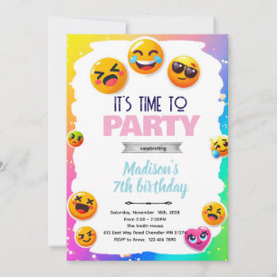Emoji-Geburtstagsparty-Einladung Einladung