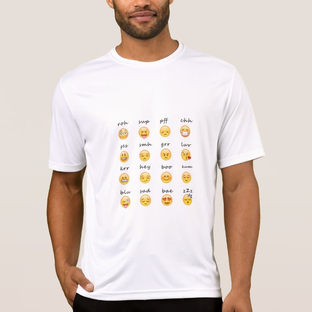 Emoji Gefühl T-Shirt (Vorderseite)