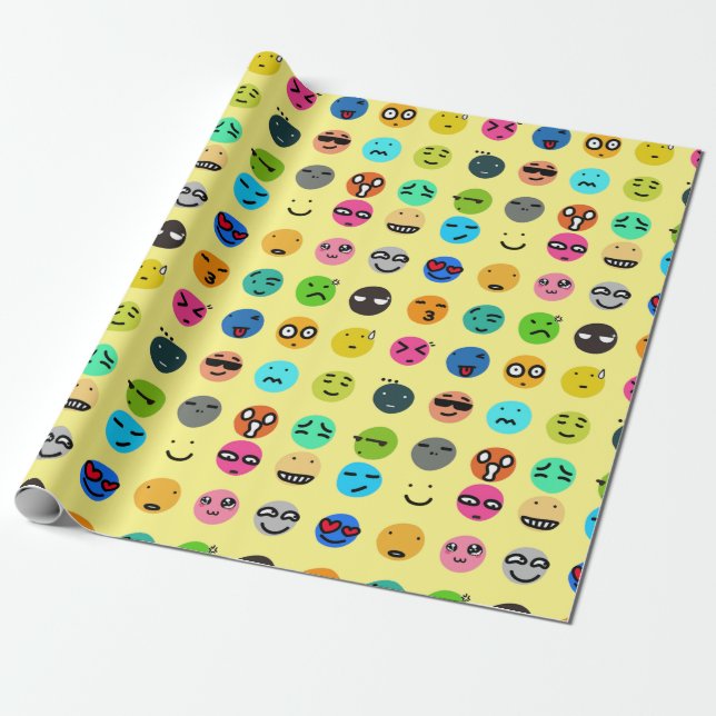 Emoji Geschenkpapier (Ungerollt)