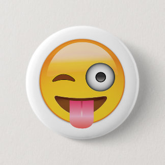 Emoji - Gesicht mit der Zunge Button
