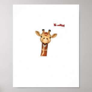 emoji glückliche begeisterte Giraffe Gesicht  Poster