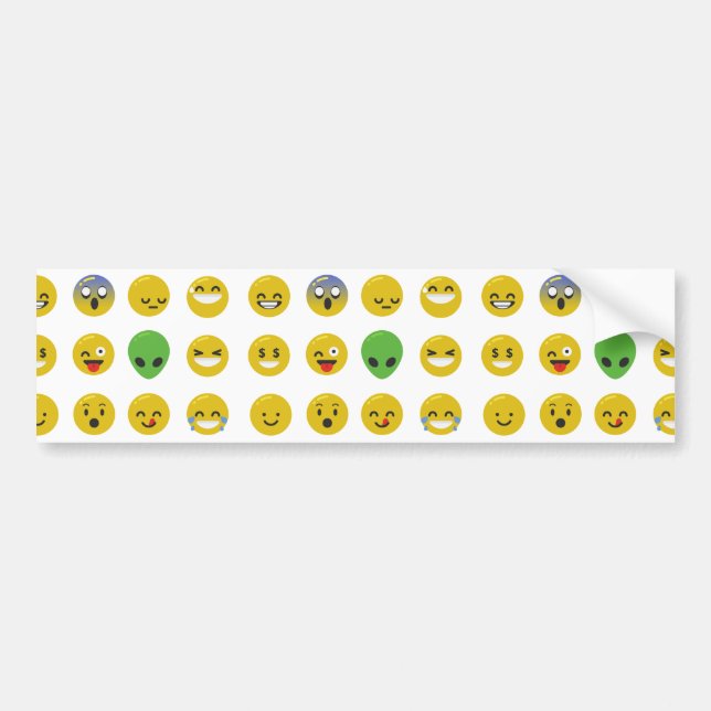 Emoji-glückliches Gesicht Autoaufkleber (Vorne)